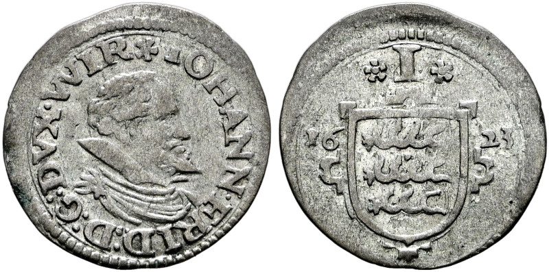 Württemberg. Johann Friedrich 1608-1628. 
Kreuzer 1623. Mit Porträt. KR 504a, E...
