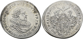Württemberg. Ludwig Friedrich von Mömpelgard 1628-1631, als Administrator und Vormund von Eberhard III. 
Taler 1629. Stempel von Francois Guichard. G...