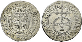 Württemberg. Ludwig Friedrich von Mömpelgard 1628-1631, als Administrator und Vormund von Eberhard III. 
2 Kreuzer 1630. KR 530, Ebner 9.
kleine Sch...