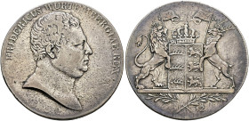 Württemberg. Friedrich II./I. 1797-1806-1816. 
Kronentaler 1812. Ein zweites Exemplar. KR 31.1, AKS 37, J. 25, Thun 426, Kahnt 577 Anm.
feine Patina...