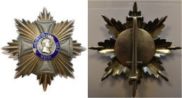Württemberg. Karl 1864-1891. 
Friedrichs-Orden, Bruststern zum Großkreuz 1856-1918. Silber-vergoldet und Emaille, das separat aufgelegte Medaillon Go...