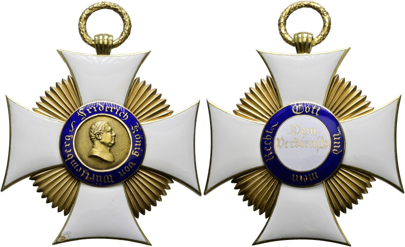 Württemberg. Karl 1864-1891. 
Friedrichs-Orden, Großkreuz 1856-1918. Gold und E...