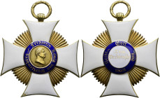 Württemberg. Karl 1864-1891. 
Friedrichs-Orden, Großkreuz 1856-1918. Gold und Emaille, die Medaillons separat aufgelegt. Auf der Vorderseite das Brus...