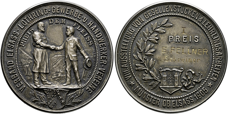 Medaillen und Plaketten aus Elsass-Lothringen von Mayer und Wilhelm, Stuttgart. ...