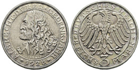 Weimarer Republik. . 
3 Reichsmark 1928 D. Dürer. J. 332.
vorzüglich-prägefrisch