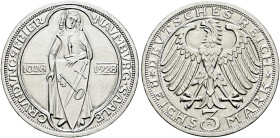 Weimarer Republik. . 
3 Reichsmark 1928 A. Naumburg. J. 333.
Stempelglanz