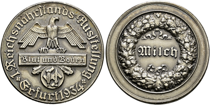 Drittes Reich. . 
Silberne Prämienmedaille 1934 von O. Glöckler, der 1. Reichsn...