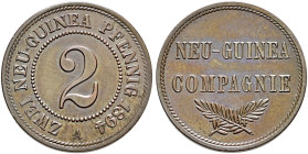 Nebengebiete. DEUTSCH-NEUGUINEA. 
2 Neu-Guinea-Pfennig 1894 A. J. 702.
vorzüglich