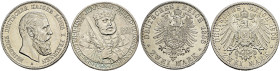 Lots. . 
2 Stücke: PREUSSEN, 2 Mark 1888 (Friedrich III.) sowie SACHSEN-WEIMAR-EISENACH, 2 Mark 1908 Uni Jena. J. 98,160.
fast Stempelglanz sowie mi...