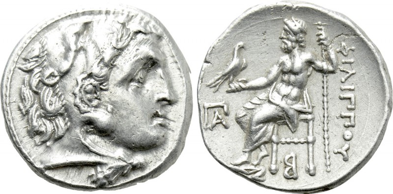 KINGS OF MACEDON. Philip III Arrhidaios (323-317 BC). Drachm. Kolophon. 

Obv:...