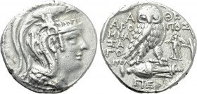 ATTICA. Athens. Tetradrachm (95/4 BC). New Style Coinage. Aropos-, Mnasogo- and Apol-, magistrates.