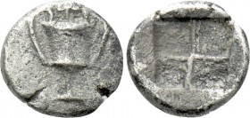 CYCLADES. Naxos. Tetartemorion (Circa 520/15-490/70 BC).