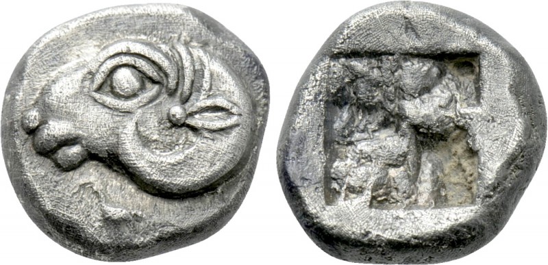 TROAS. Kebren. Hemidrachm (5th century BC).

Obv: Ram’s head left; small bird ...
