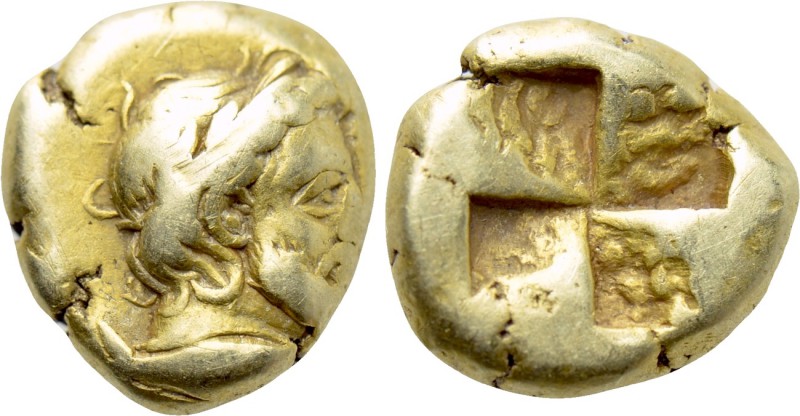 MYSIA. Kyzikos. EL Hemihekte (Circa 450-330 BC). 

Obv: Laureate head of Zeus ...