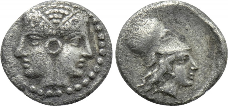 MYSIA. Lampsakos. Obol (4th century BC). 

Obv: Janiform female head.
Rev: He...
