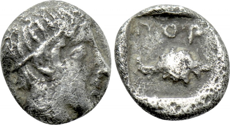 MYSIA. Nasos Pordosilene. Hemiobol (Circa 450-400 BC). In the name of the Pordos...