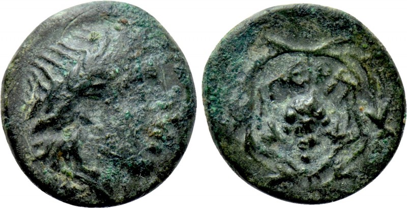 MYSIA. Perperene. Ae (4th century BC). 

Obv: Laureate head of Apollo right.
...