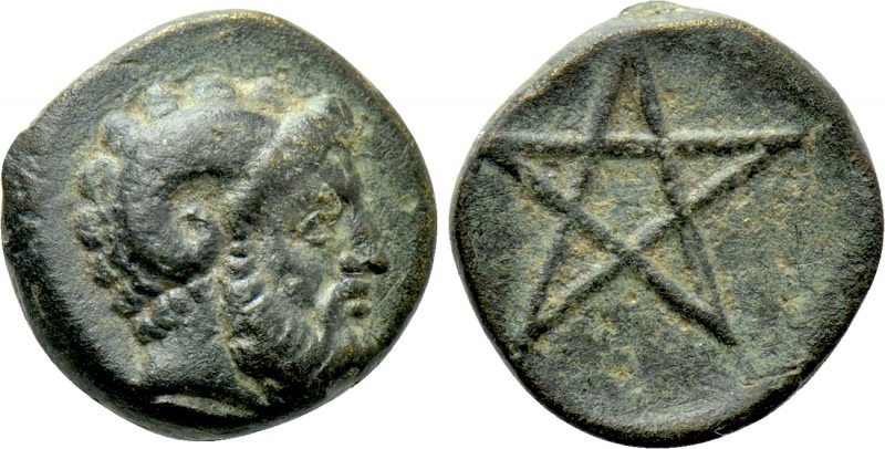 MYSIA. Pitane. Ae (Circa 4th-3rd centuries BC). 

Obv: Head of Zeus right, wea...