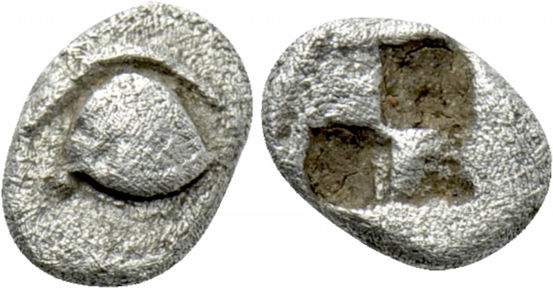 LESBOS. Uncertain. BI 1/72 Stater (550-440 BC). 

Obv: Eye.
Rev: Quadripartit...