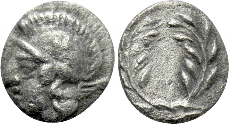 AEOLIS. Elaia. Hemiobol (Circa 450-400 BC). 

Obv: Helmeted head of Athena lef...