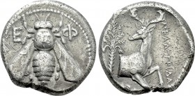 IONIA. Ephesos. Tetradrachm (Circa 390-325 BC). Melaggridas, magistrate.