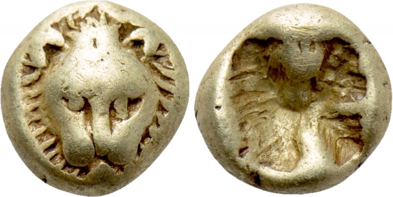 IONIA. Miletos. EL 1/24 Stater (Circa 600-550 BC). 

Obv: Head of lion facing....