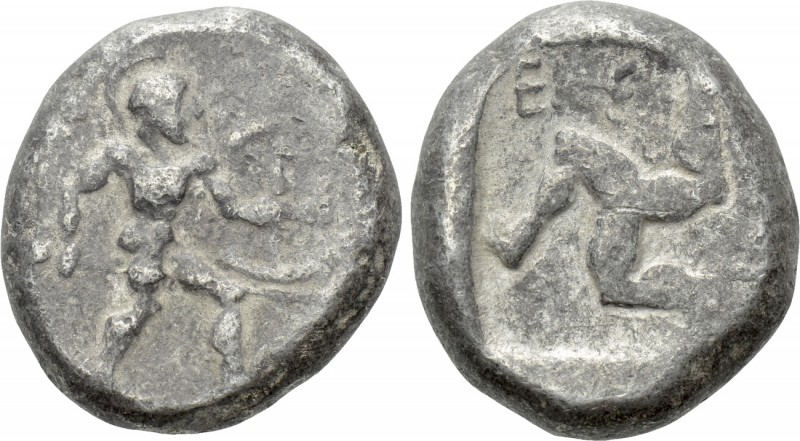 PAMPHYLIA. Aspendos. Stater (Circa 465-430 BC). 

Obv: Warrior advancing right...