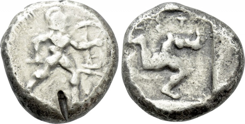 PAMPHYLIA. Aspendos. Stater (Circa 465-430 BC). 

Obv: Warrior advancing right...