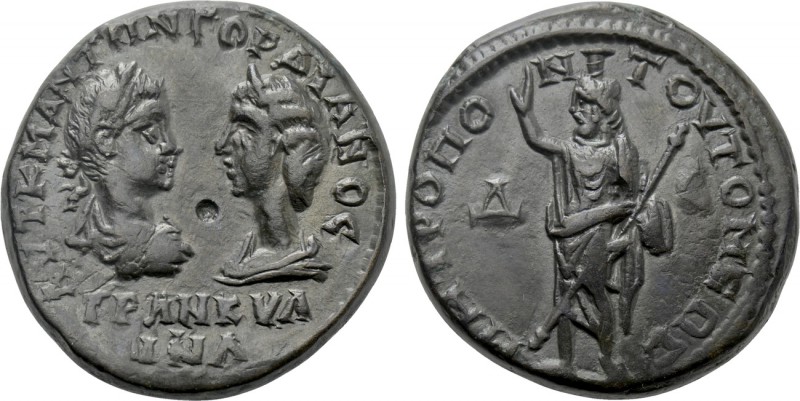 MOESIA INFERIOR. Tomis. Gordian III with Tranquillina (238-244). Ae Tetrakaihemi...