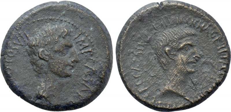 BITHYNIA. Apamea. Augustus with Agrippa (27 BC-14 AD). Ae. C. Cassius C.f., duov...