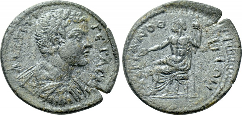 MYSIA. Hadrianothera. Geta (Caesar, 198-209). Ae. 

Obv: Λ CЄΠTI ΓЄTAC KAI. 
...