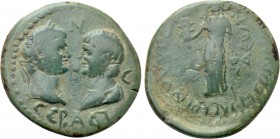 AEOLIS. Aegae. Titus & Domitian (Caesares, 69-79 & 69-81, respectively). Ae. Apollonios, Nemean victor.