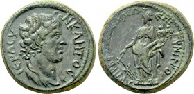 LYDIA. Philadelphia. Pseudo-autonomous. Time of Trajan (98-117). Ae. C. B. Nigros, first archon for the second time.