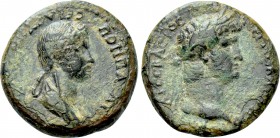 LYDIA. Thyatira. Nero with Poppaea (54-68). Ae.