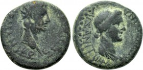 PHRYGIA. Aezanis. Germanicus with Agrippina I (Died 19 and 33, respectively). Ae. Lollios Klassikos, magistrate. Struck under Caligula.
