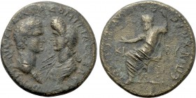PHRYGIA. Cibyra. Domitian with Domitia (81-96). Ae. Klaudios Bias, archiereos.