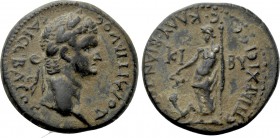 PHRYGIA. Cibyra. Domitian (81-96). Ae. Klau. Bias, high priest.