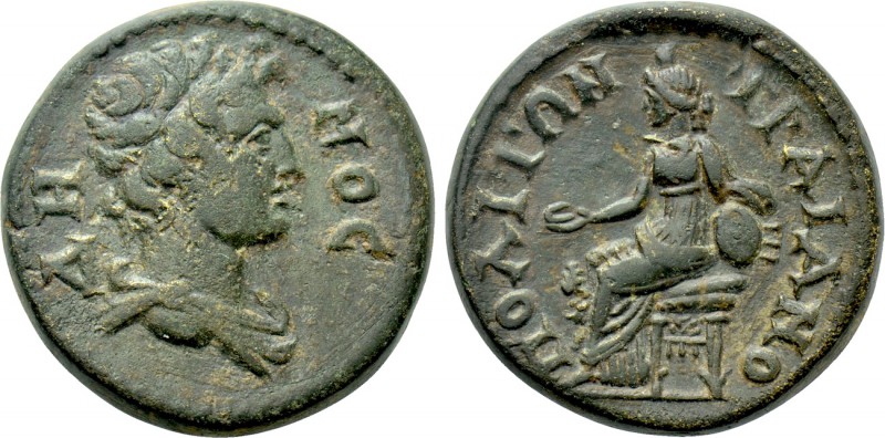 PHRYGIA. Traianopolis. Time of Hadrian (117-138). Ae. 

Obv: ΔΗΜΟС. 
Draped b...
