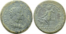 CARIA. Alabanda. Marcus Aurelius (Caesar, 139-161). Ae. G. Anikios Ioulianos Andron, archon.