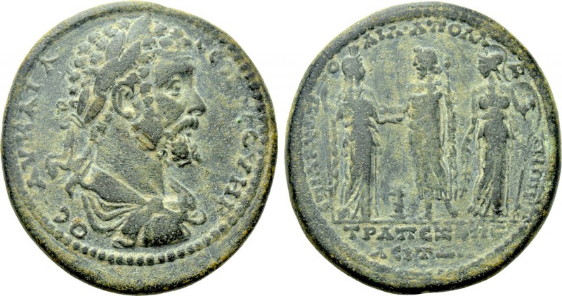 CARIA. Trapezopolis. Septimius Severus (193-211). Ae. P. Ail. Apollonios, archon...