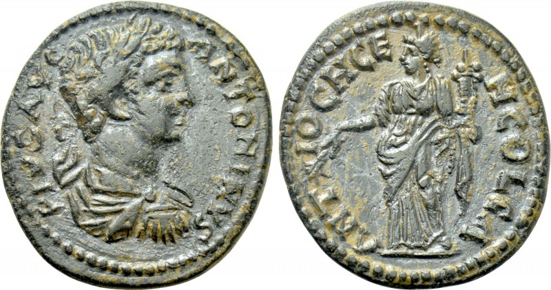 PISIDIA. Antioch. Caracalla (198-217). Ae. 

Obv: ANTONINVS PIVS AVG. 
Laurea...