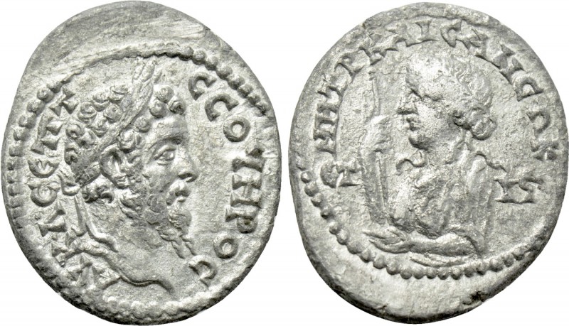 CAPPADOCIA. Caesarea. Septimius Severus (193-211). Drachm. Dated RY 16 (207/8). ...