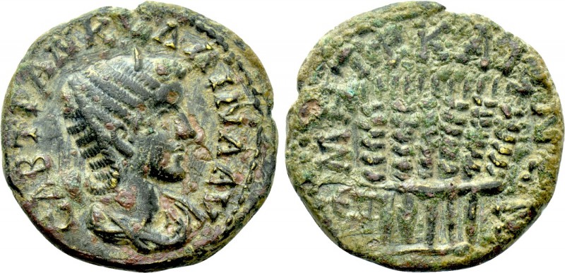 CAPPADOCIA. Caesarea. Tranquillina (Augusta, 241-244). Ae. Dated RY 7 of Gordian...