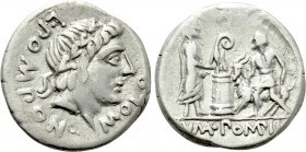 L. POMPONIUS MOLO (97 BC). Denarius. Rome.