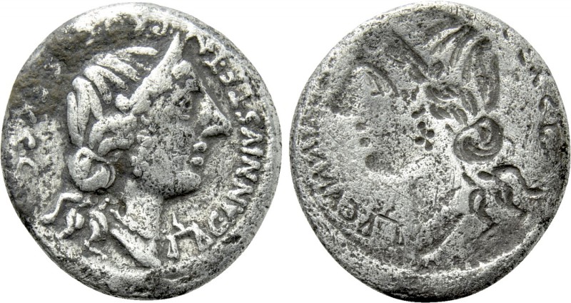 C. ANNIUS T.F. T.N. and L. FABIUS L.F. HISPANIENSIS. Denarius (82-81 BC). Mint i...