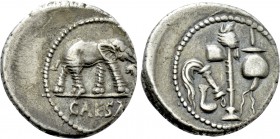 JULIUS CAESAR. Denarius (49 BC). Military mint traveling with Caesar.