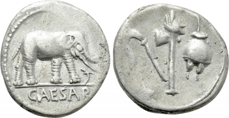 JULIUS CAESAR. Denarius (49 BC). Military mint traveling with Caesar. 

Obv: C...
