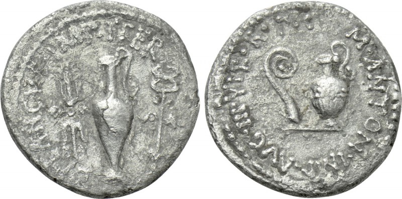 MARK ANTONY. Denarius (40 BC). Military mint traveling with Antony and Plancus i...