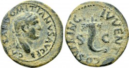 DOMITIAN (Caesar, 69-81). Ae Semis. Uncertain mint, possibly Ephesus.