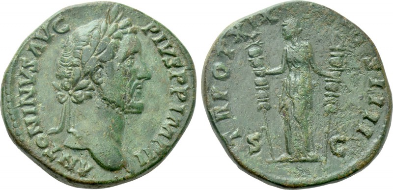 ANTONINUS PIUS (138-161). Sestertius. Rome. 

Obv: ANTONINVS AVG PIVS P P IMP ...
